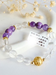 觀照洞見丨九紫離火運丨美國紫雲母白水晶紫水晶手串
