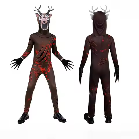 New Halloween 99 Nights Forest Deer Children Adult Cosplay Outfit 3D Print Cosplay Carnival Horror G