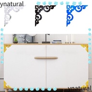 YNATURAL 4PCS Mirror Wall Corner Sticker, Self Adhesive Acrylic Mirror Sticker, Simple DIY Room Decor Cabinet Decals Home