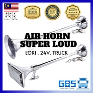 GBS Truck Lori Air Horn Angin 24V Satu Trumpet 24 inch Super Loud Bunyi Kuat Horn Truck Lori Lorry T