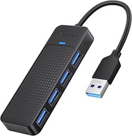 PHIXERO USB 3.0 Hub, 4-Port USB Expander USB Splitter with Super Speed 5Gbps, Ultra Slim USB Hub for Laptop, Desktop, Sur face Pro, MacBook, Flash Drive