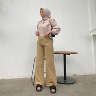 Beige Cullote Jeans