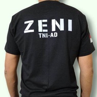 KAOS TNI-AD ZENI//KAOS TNI-AD //KAOS LENGAN PENDEK COMBED 30S
