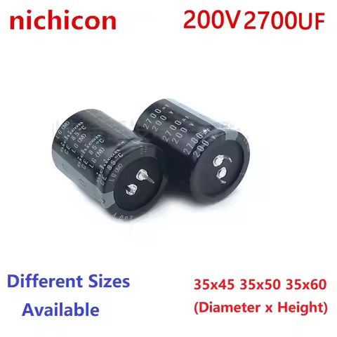 2Pcs/Lot Japan Nichicon 2700uF 200V 200V2700uF 35X45 35X50 35X60 Snap-in PSU Capacitor