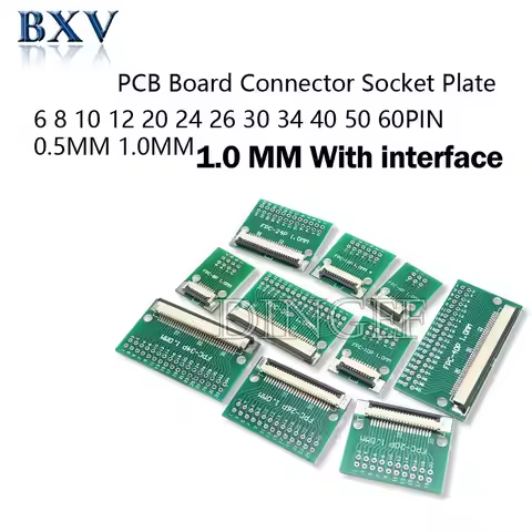 0.5mm 1.0mm pitch Connector SMT Adapter to 2.54mm hole FPC FFC Cable Welded board With Pin / Empty B