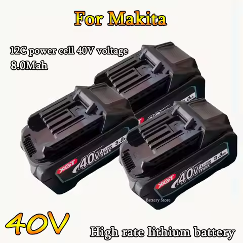 BL4020 BL4025 BL4040 BL4050 BL4080 For Makita 40V MAX XGT 21700 lithium-ion battery 8.0AH rechargeab