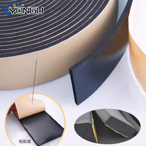 10M/roll Self Adhesive Sponge Seal Strip Single Sided Adhesive EPDM Rubber Black Foam Anti-collision