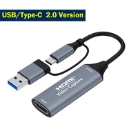 4K HD Type-C USB 2.0 HDMI Video Audio Capture Card for Cameras PS4 PC Pro Hub Kad Penangkap Audio Vi