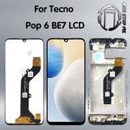 For Tecno Pop 6 BE7 LCD Display Touch Screen Digitizer Panel Assembly Replacement parts / With Frame