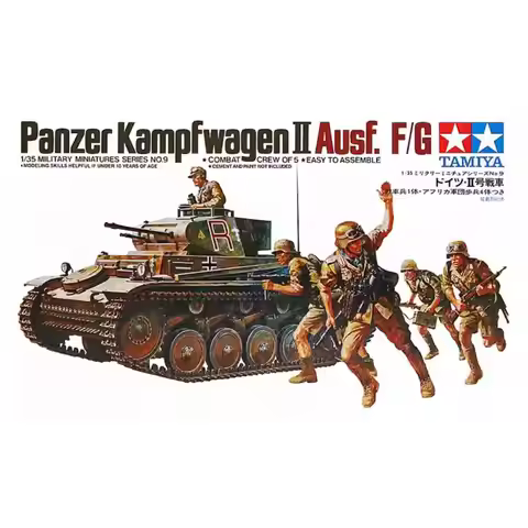TAMIYA MODEL 1/35 SCALE military models #35009 German Panzer Mk.II Ausf.F/G plastic model kit