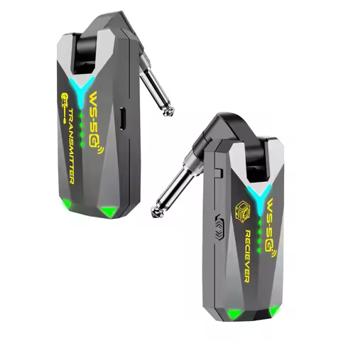 Miwayer 5.8GHz Wireless Guitar System, 48K/16Bit Real-Time Audio & More Channels, Rechargeable with 