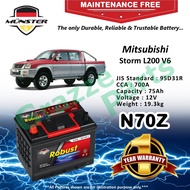 Münster Robust MF CMF N70Z | N70ZR | NX120-7R | 95D31R (75AH) Car Battery Bateri Kereta for Mitsubis