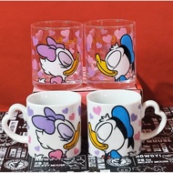 Donald and Daisy Couple Glass & Espresso Cups DISNEY RESORT