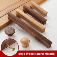 Cabinet Door Handle Solid Wood Drawer Handle Modern Wooden Wardrobe Handles and Knobs