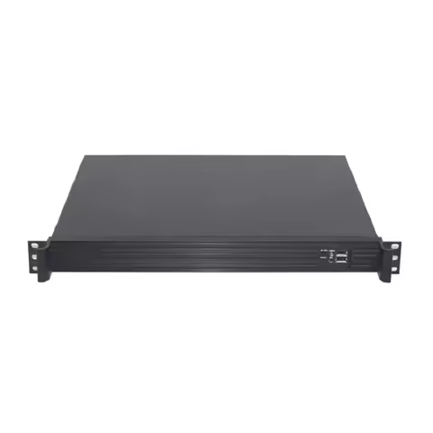 Server Chassis 1U390 19-inch Rack-Mounted Aluminum Panel Depth 390MM Support ATX Motherboard/PCI Ful