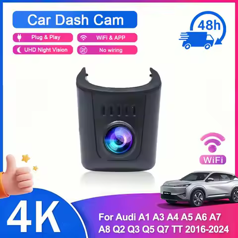 4K Dash Cam for Audi A3 A4 A5 A6 A7 A8 Q3 Q5 Q7 Car DVR Camera for audi B4 B5 B6 B7 B8 B9 C5 C6 C7 8