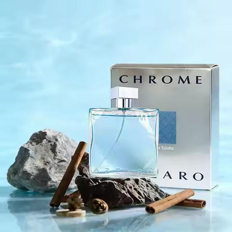 100ML Azzaro Chrome Eau de Toilette Fresh Aquatic Mens Cologne Luxury Perfume For Men Citrus-Woody-M