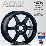 AOW 37 16x7.0JJ  4x100  ET 40 ( BLACK )(WE)