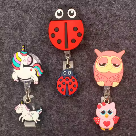 Cute Red Ladybird Double Face Style Retractable Card Holder Badge Reel Nurse Exhibition Enfermera Gi