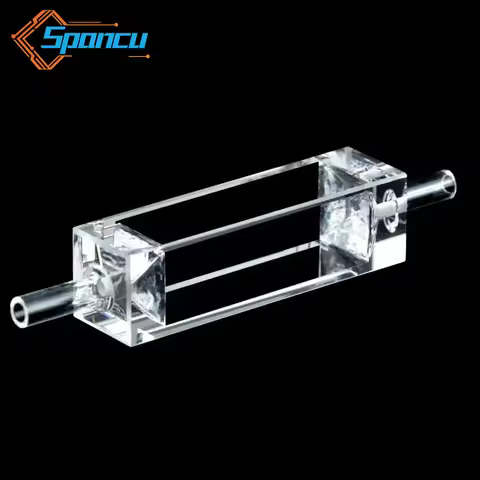 1 pcs 10mm 3.5ml Quartz cuvette cell fluorescence flow cuvette with glass tube four way light