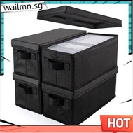 CD Storage Boxes-Pack of 4-14.1" X 6.2" X 5.5" CD Case Container Holding 30 to 165 Disc Sleeves
