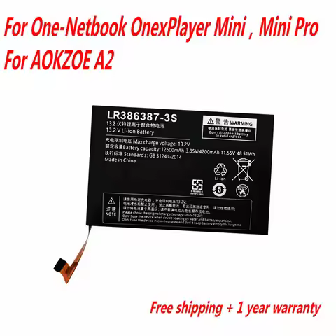 For One-Netbook OnexPlayer Mini，Mini Pro For AOKZOE A2 Handheld Game Players PC 11.55V 48.51Wh LR386