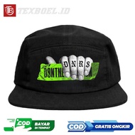 Texboel id Black Snapbleck Hat 5 panel hat Cool Logo using DTF