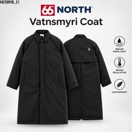 66 NORTH Vatnsmyri Long Coat Black Winter Jacket Original