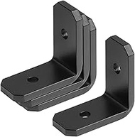 eoere 4 PCS 2" x 1" Heavy Duty Black Rafter Clips Brackets, Steel Corner Brace for Wooden Battens Ti