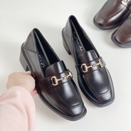 Giày Nữ Moccasin Loafer Moca Basic Da Mềm Fullbox 5cm Màu Đen Nâu