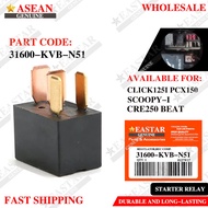Relay Assy/Starter Relay CLICK125I , PCX150 , SCOOPY-I , CRF250, BEAT FI 31600-KVB-N51-asean