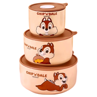 CHIP 'N' DALE 奇奇蒂蒂 潮樂保鮮碗組 色釉款  300ml + 500ml + 800ml  1組