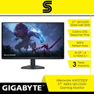 Alienware AW2725DF 27" 360Hz QD-OLED Gaming Monitor