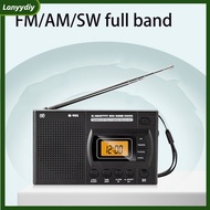 lA Mini LCD Radio Battery Powered Portable Radio Excellent Reception Pocket AM FM Radio With Telescopic Antenna