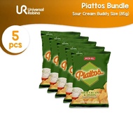 Piattos Sour Cream Flavored Potato Crisps 85g - 5 packs