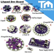 LilyPad Development Board Sensor Module LilyTiny WS2812 TEMT6000 Coin Cell Battery Holder CR2032 Bat