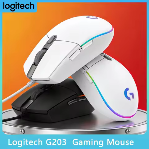 Portable 85g Logitech G203 Mouse Easy to Carry for Travel Work