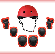 Happybuyner Kids Bike Helmet Toddler Helmet 3-9 Years Sport Protective Gear Set Boy Girl Adjustable Cycling Helmet with Knee Pads Elbow Wrist Guards For Kid