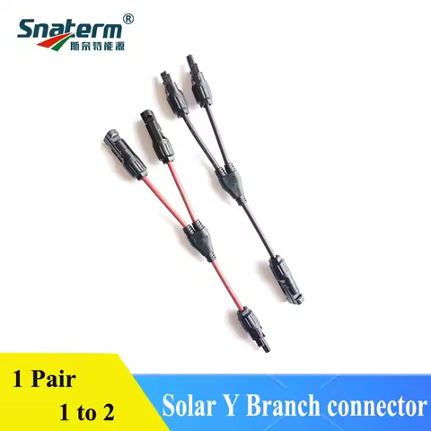 2 To 1 Y Branch Connector With 4mm2 Solar Cable Solar photovoltaic Panel Y2 Adaptor Cable connector 
