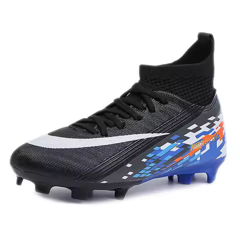 Soccer Cleats for boys grils Turf Indoor Soccer Shoes Unisex High Ankle AG TF Football Boots Youth B
