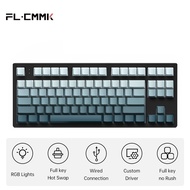 FL·ESPORTS MK870 Three Mode Side-engraved Mechanical Keyboard 87 Key Customization Keyboard Hot-Swap