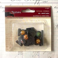 7Gypsies METAL INDEX VINTAGE NUMBERS TAB
