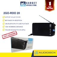 Audiobox 2GO RDO 20 Bluetooth Portable Speaker with Mic | Solar Charging