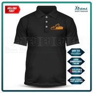 Microfiber Polo T Shirt Sulam KTM Dirt Bike Motorcycle Superbike Motorbike Baju Embroidery Casual Pe