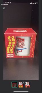 90年代: lipton 三合一奶茶瓷杯