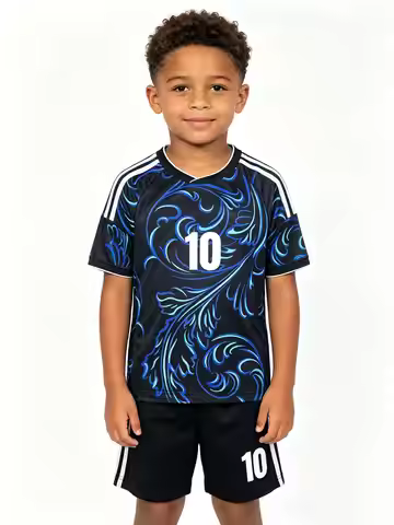 26/27 Unisex Blank Soccer Jersey Set, Kids & Adults Training Uniforms for School Sports, Running & T