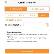 RM1 RM3 RM5 RM10 Umobile credit