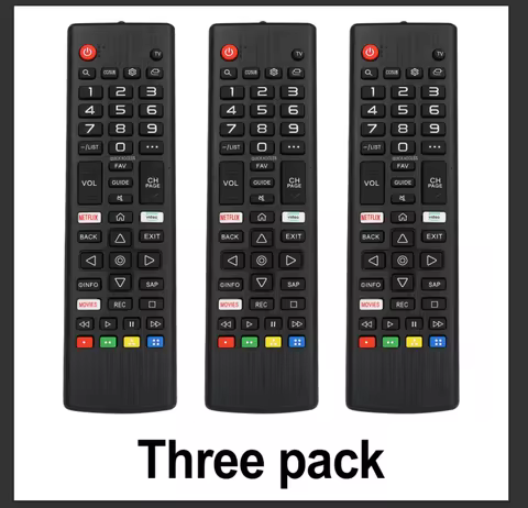 3Pcs Universal Remote Control Akb75675304 for Lg Smart Tv Models 32Lm5620Bpua 32Lm570Bpua 32Lm620Bpu