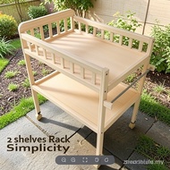 AVAIABLE  Wooden Diaper Changing Table Nursery changer rack movable Storage Rack with Pad PHFK 78IM 