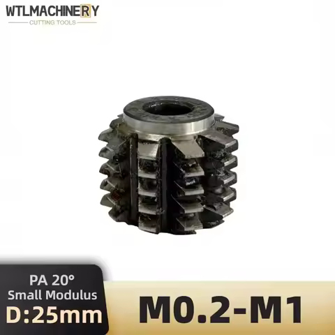 HSS6542 PA20 Small Modulus Gear Hobs Hobbing Cutters OD:25mm ID:8mm M0.2 M0.4 M0.5 M0.6 M0.7 M0.8 M1
